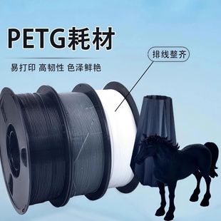 3D Printing Filament Petg Transparent High Toughness Material Non-Clogging Point Dimension Factory 5kg High-Speed Printing 1.75mm