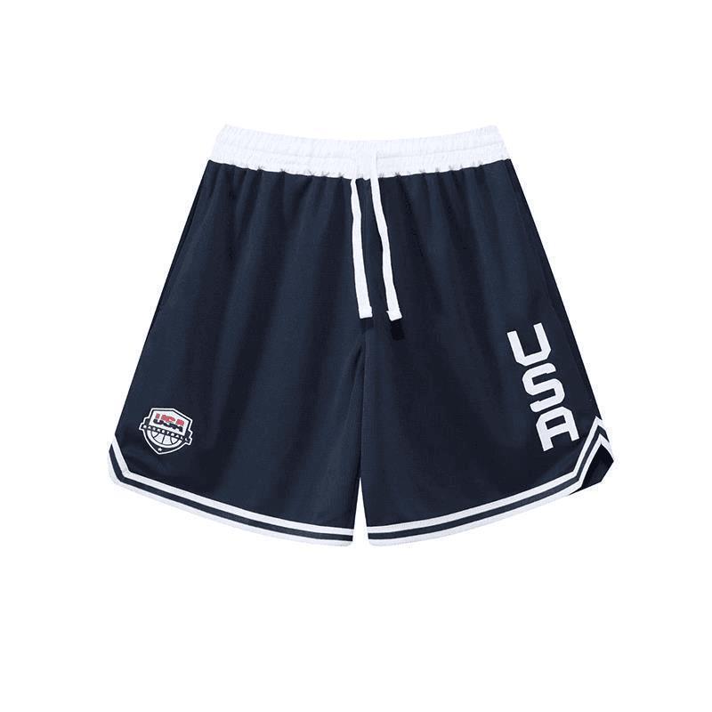 U.S. Team American-Style Quick-Dry Sports Fitness Basketball Shorts for Men and Women, Summer Loose Breathable Running Training Shorts