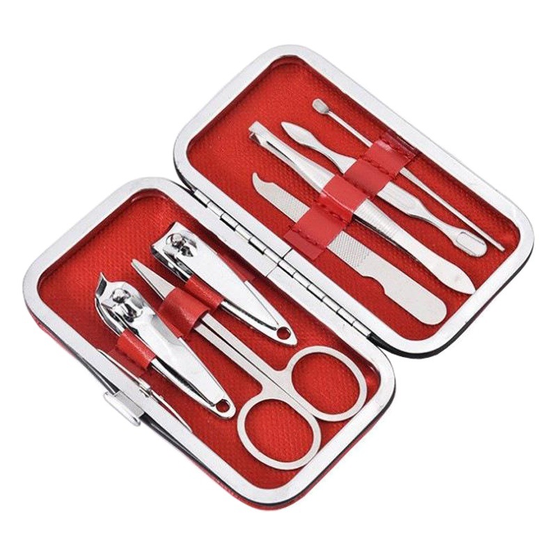 Factory direct stainless steel nail clippers nail clippers set 7-piece nail tools set printed gift LOGO