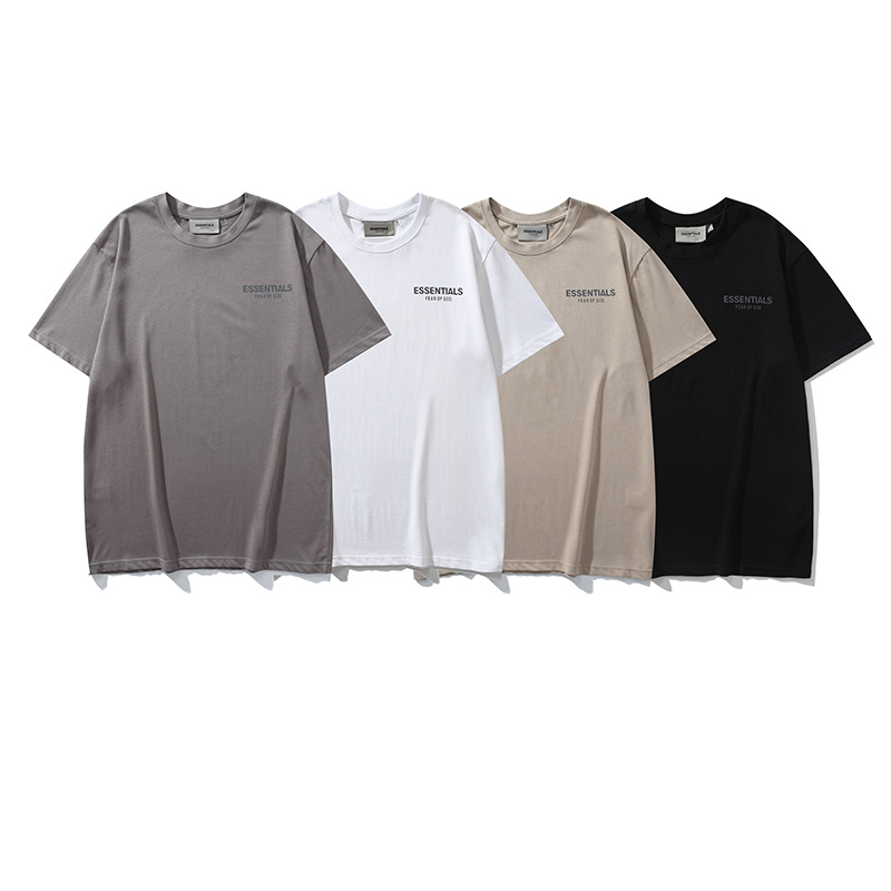 FEAR OF GOD FOG Reissue Essentials Loose Fit Cotton Crewneck Short-Sleeve Summer T-Shirt for Men and Women