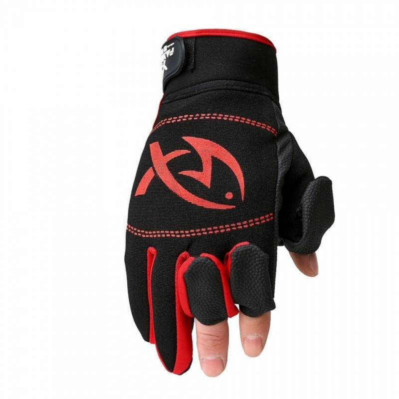 Winter Printed Three-Finger Gloves Autumn and Winter Fishing Equipment Luya Three-Finger Outdoor Warm Fishing Gloves Manufacturer