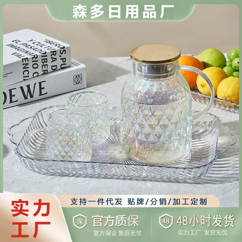 Квадратная тарелка с фруктами для домашнего использования Прозрачный Пномпень легкий и экстравагантный пластиковый ПЭТ гостиная закуска поднос с сухими фруктами