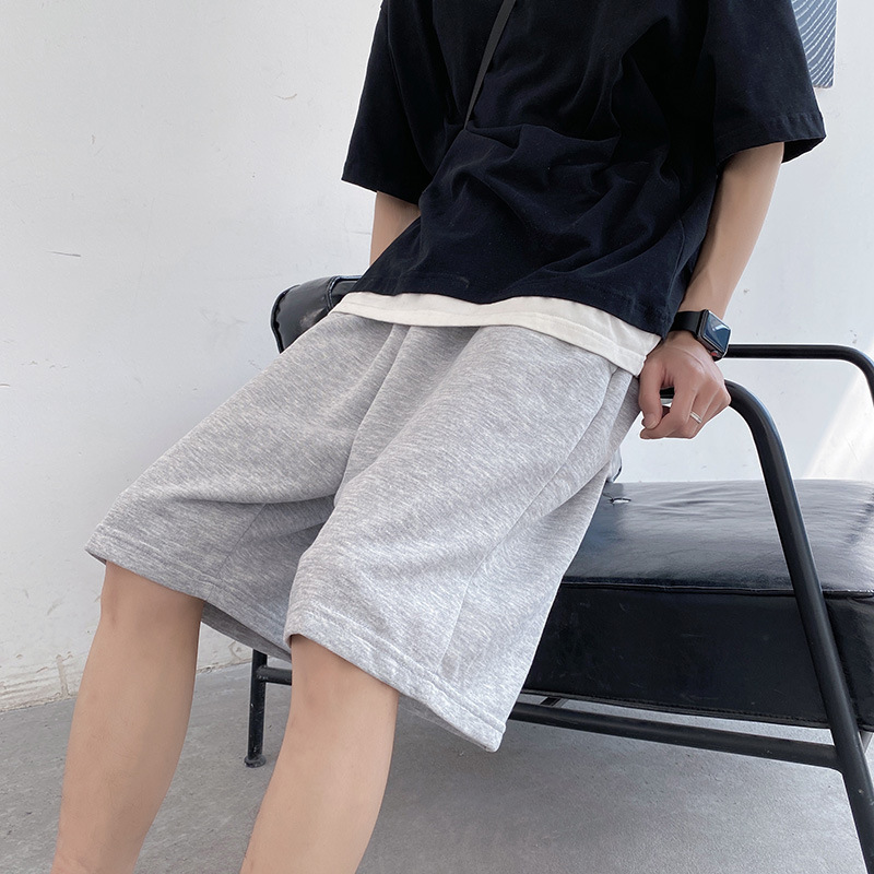 American Style BF Pants Summer New Arrival Pants Hong Kong Style Straight Loose Casual Sports Trendy Solid Color Shorts Ins