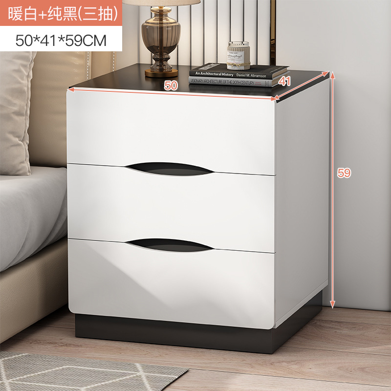 Mesita de noche simple dormitorio mesita de noche simple moderno pequeño gabinete de almacenamiento hogar Luz de lujo de alto grado rack de almacenamiento