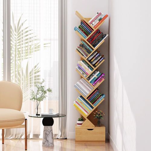 Minimalist Modern Children's Bookshelf Wall-Mounted Tree-Shaped Simple Small Living Room Bookshelf Storage Unit Home Use
