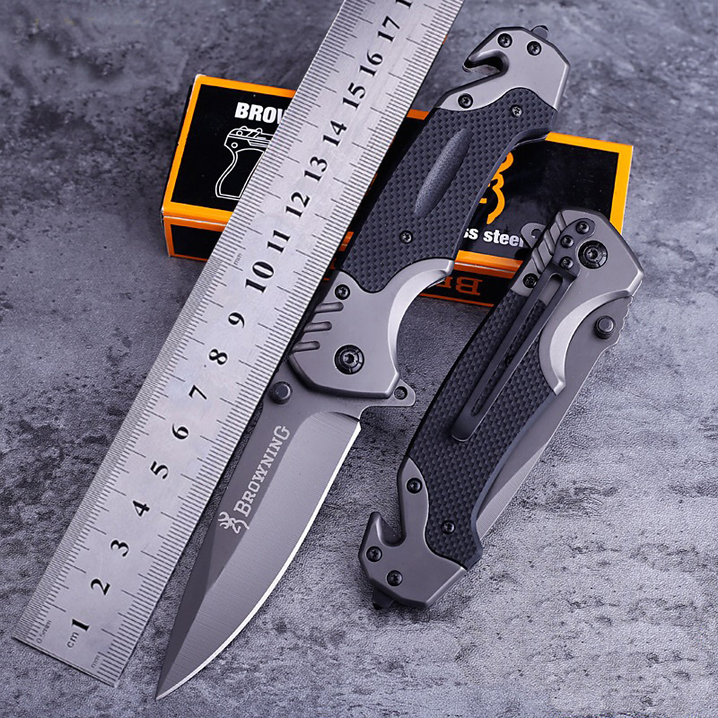 户外折叠刀 G10手柄多功能折叠刀具防身折叠刀不锈钢野营刀求生刀