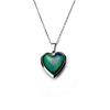 Fashionable three dimensional photoalbum stainless steel, necklace heart-shaped, suitable for import, new collection