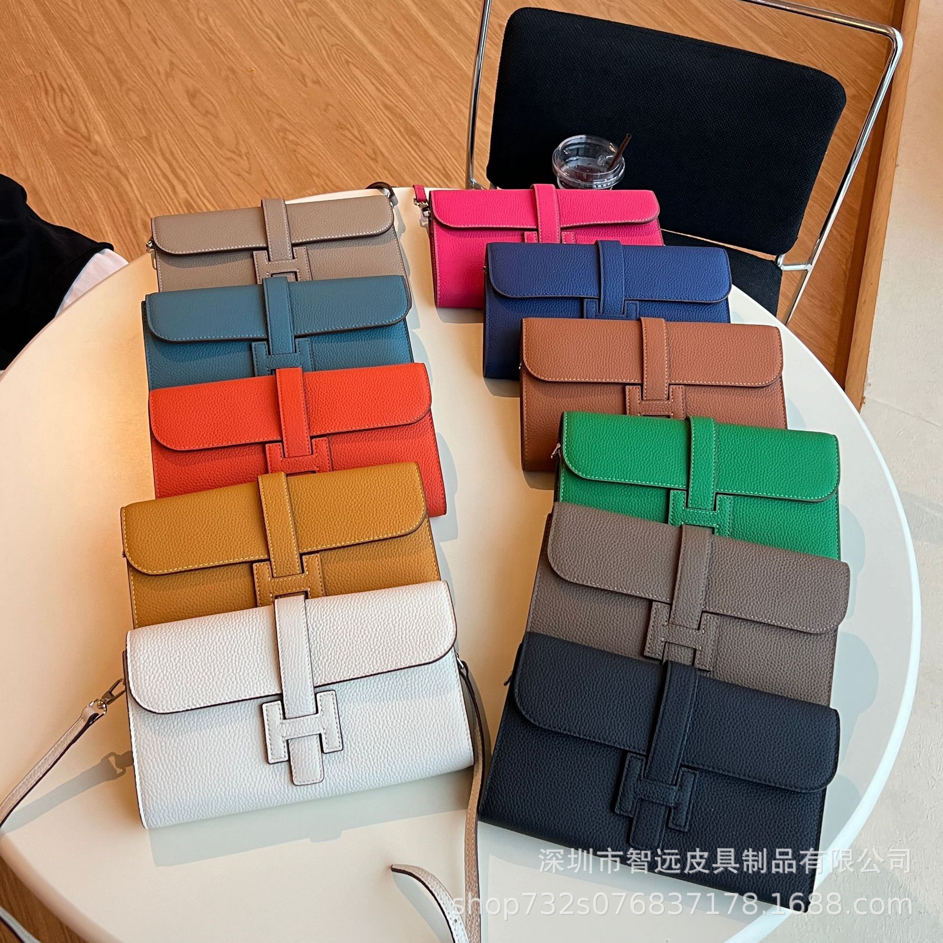 真皮百搭单肩包斜挎女包头层牛皮钱包大容量多卡位手拿手机包Bag