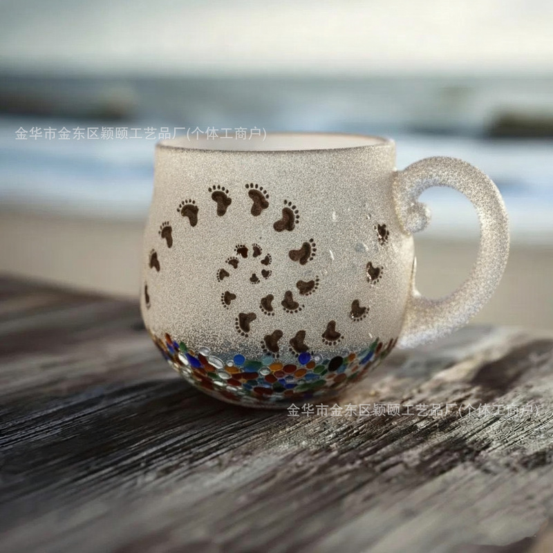跨境新品热销Sea Wave Mug海浪马克杯咖啡杯树脂不锈钢海螺贝壳|undefined
