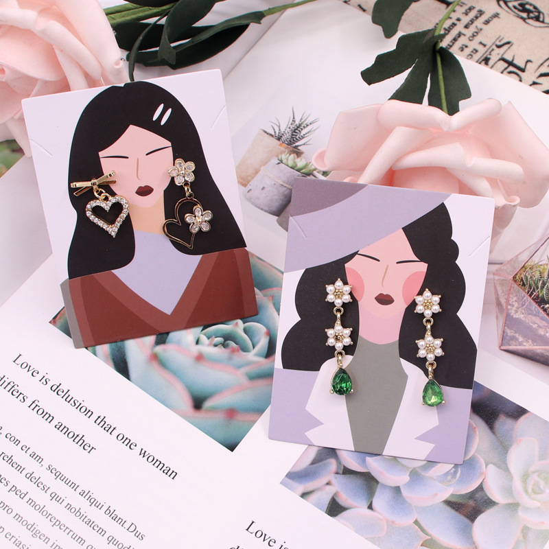 Lindo Humano Dibujos Animados Papel Cartón Para Envasar Joyas display picture 8