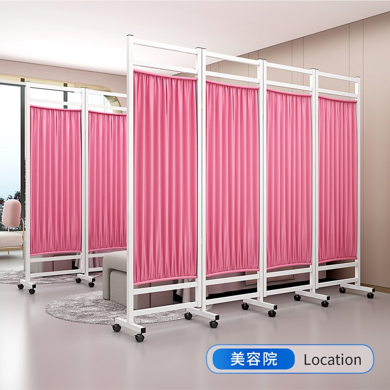 Medical screen partition, hospital, clinic, health center, beauty salon, iron and fabric sliding, movable, wheeled, folding screen Medical screen partition, hospital, clinic, health center, beauty salon, iron and fabric sliding, movable, wheeled, folding screen