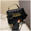 One-shoulder bag for leisure, handheld shoulder bag, chain, nail decoration, trend of season, western style