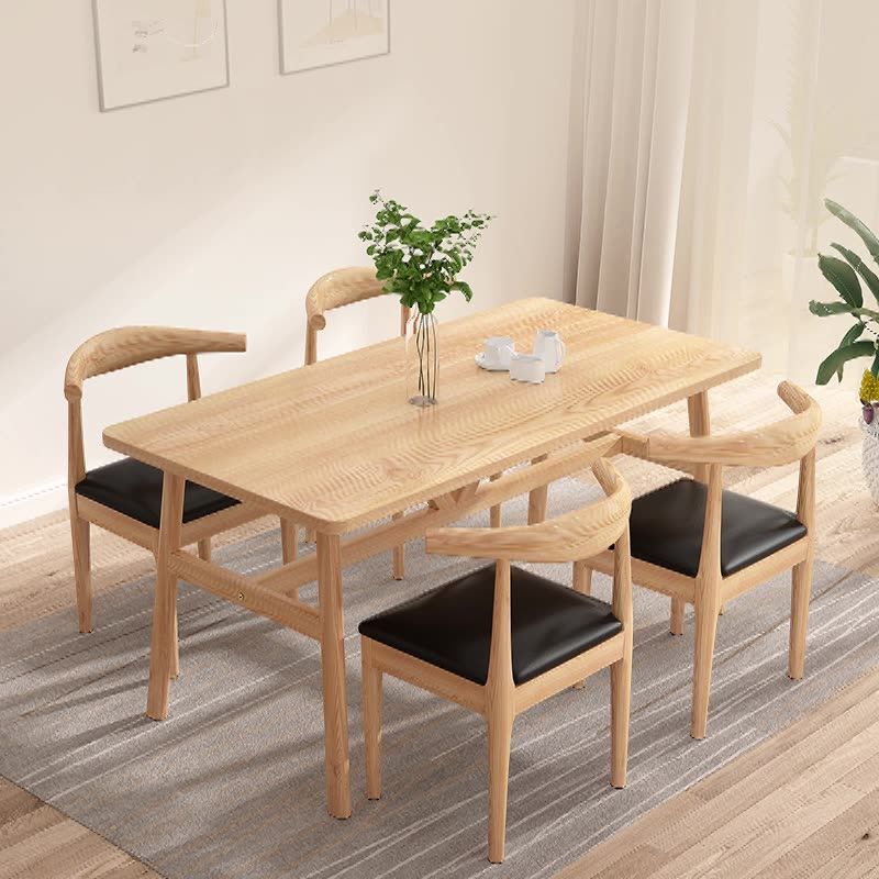 Fast Food Dining Table and Chair Combination Restaurant Milk Tea Shop Noodle Shop Breakfast Snack Restaurant Commercial Catering Rental Dining Table and Chair Set
