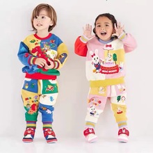 【现货】24秋冬潮牌高定童装小熊小兔图案儿童卫衣套装