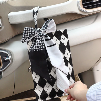 Car Tissue Box, Trash Can, Car Tissue Box, Two-In-One Seat Hanging Paper Bag, Armrest Box, Popular Storage Bag