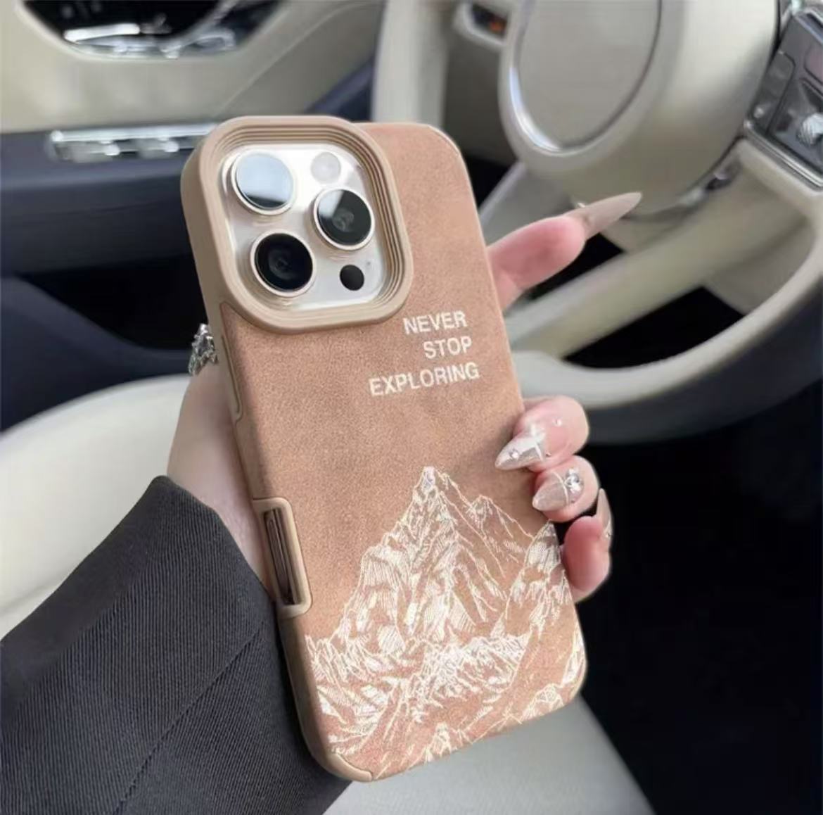 Nuevo estilo transfronterizo de piel de cordero para funda para teléfono móvil iphone16 Europa y América Apple 15promax/14/13pro/12