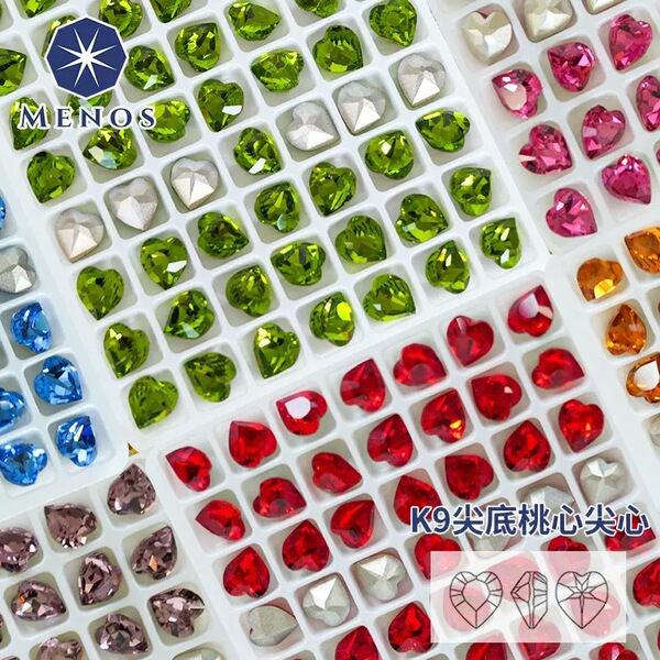 Glass accessory heart-shaped heart shaped