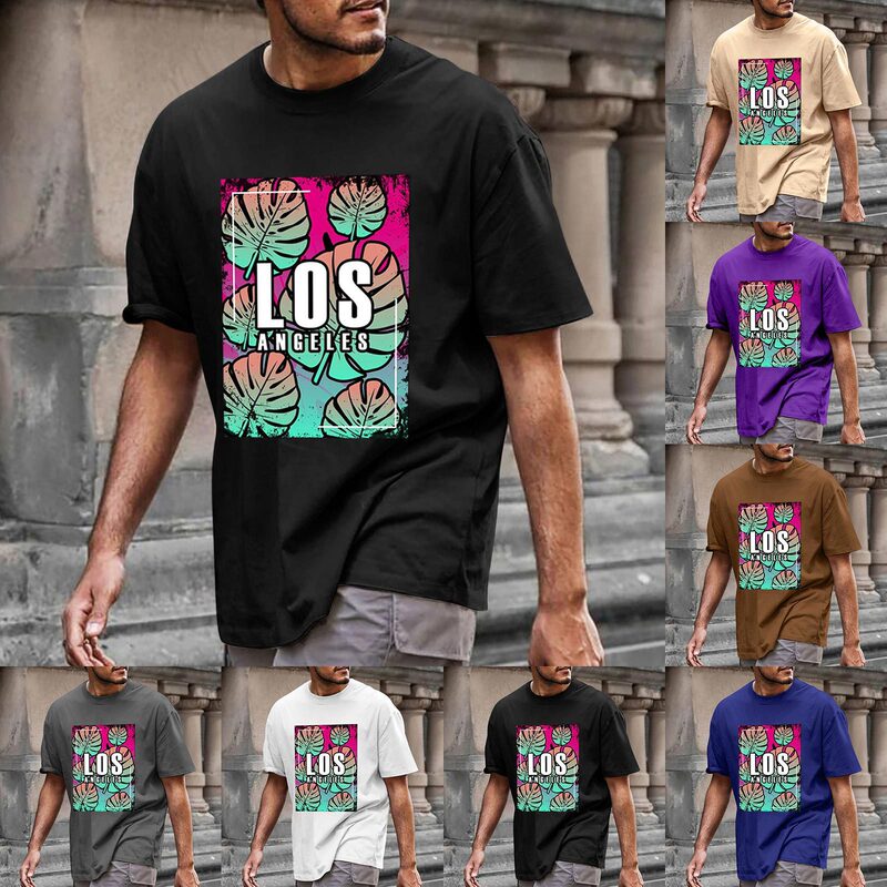 2023 National Fashion Brand LDS Printed Short-sleeved T-shirt Men and Women ins Fashion Brand Street Fashion Couple Loose Short-sleeved Top