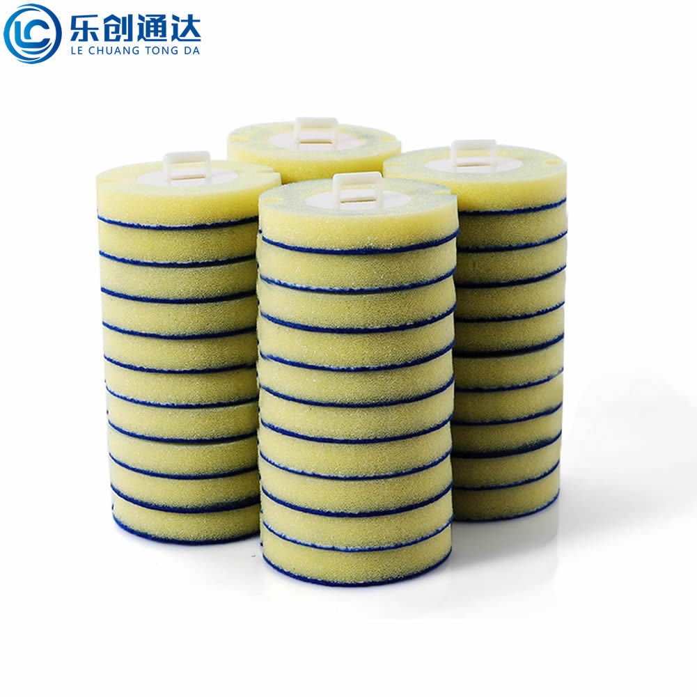 Lechuang disposable toilet brush replacement head, three-layer sponge cleaning brush head compatible with Eyliden toilet cleaning brush