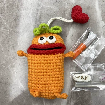 Key Storage Bag Hand-woven — Car key bag - 14cmx22cm-carrot
