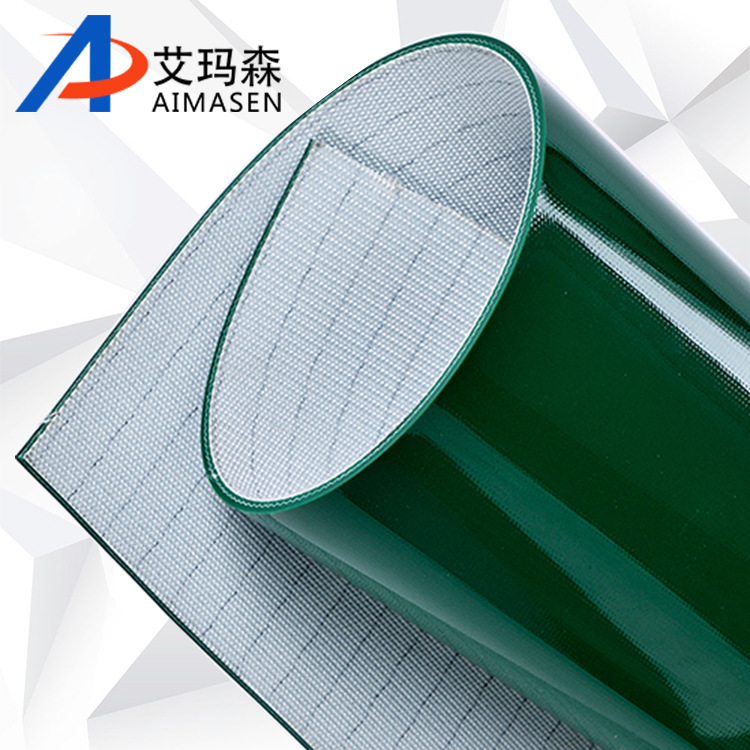 供应轻型PVC输送带绿色光面环形耐磨传输带 输送带传送带厂家