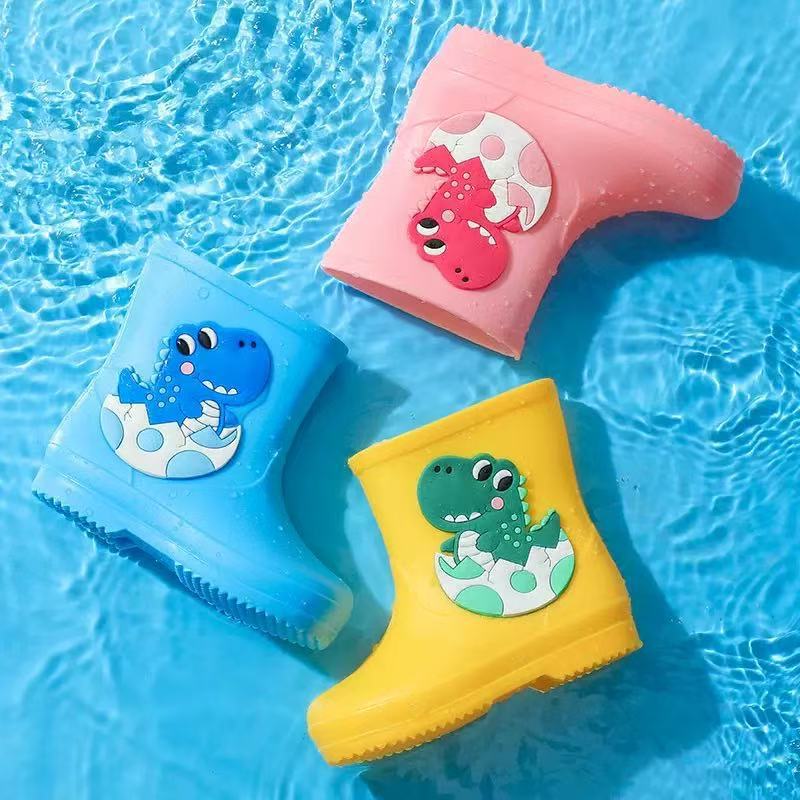 Children's Rain Boots New Cartoon Waterproof Men's and Women's Baby Rubber Shoes Rain Boots Kindergarten Outer Wear Short Water Shoes