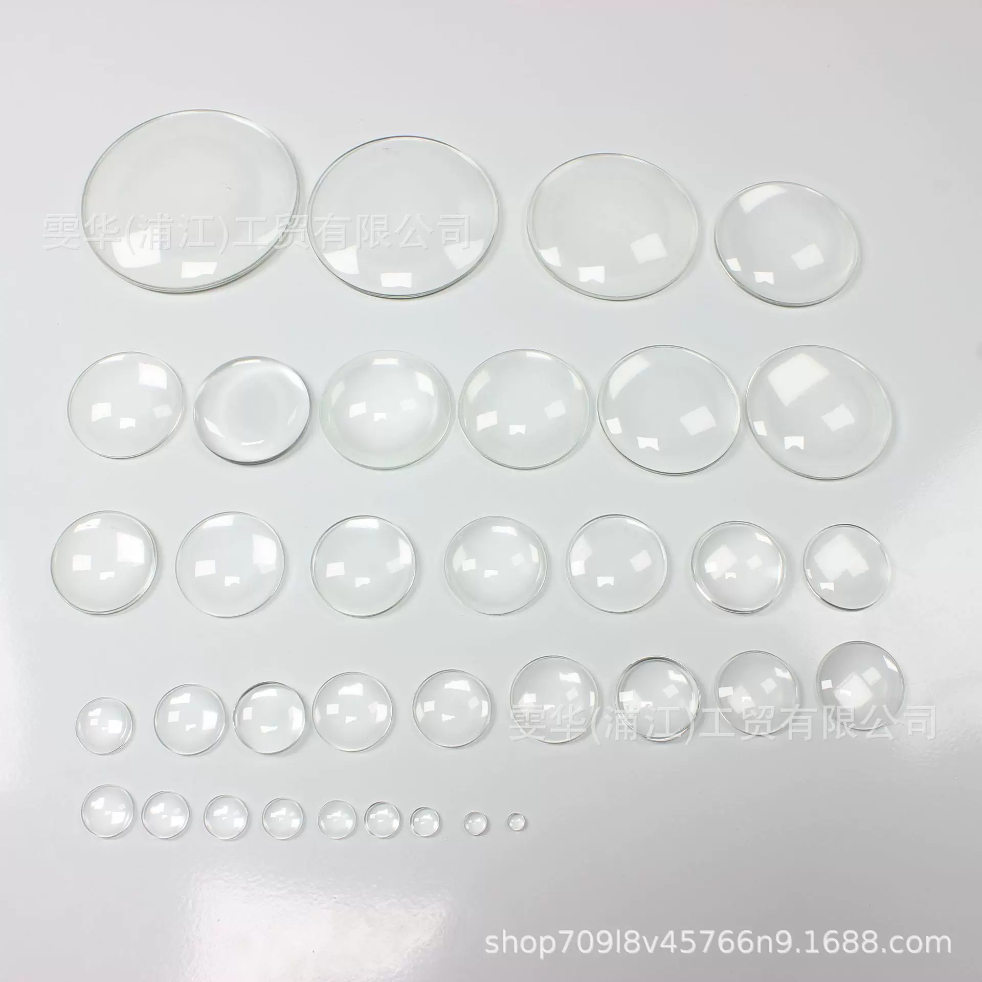 白水晶时光宝石玻璃贴片DIY圆形饰品配件水晶玻璃冰箱贴厂家直供