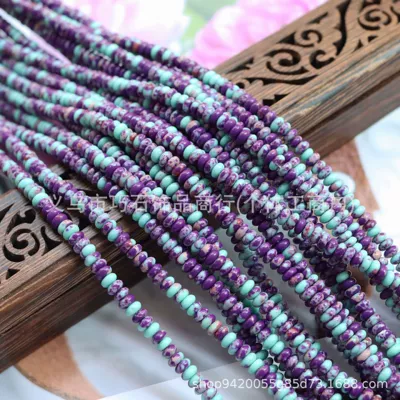 2*4mm Natural Tiger Eye Stone Zərgərlik ara hissələri - synthetic-purple-snowflake-24mm