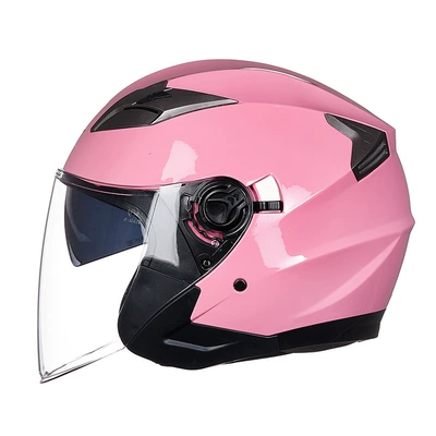 Motosiklet kaskı (dəbilqə), Helmet Women's Summer Four Seasons - light-pink-m