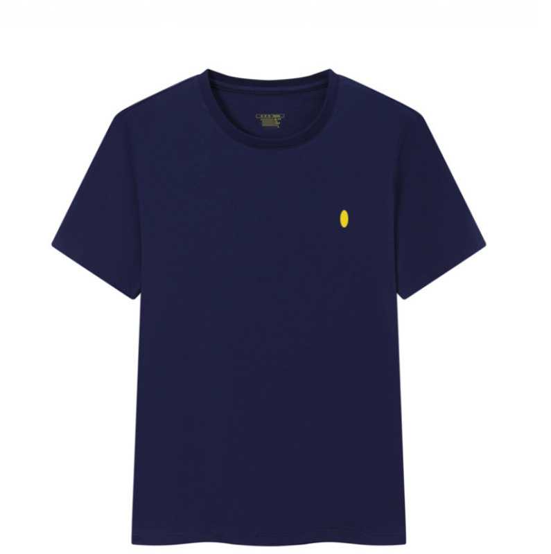小馬標クロスボーダー夏男性丸首tシャツ半袖修身純綿刺繍r1上着カジュアル百合純綿|undefined