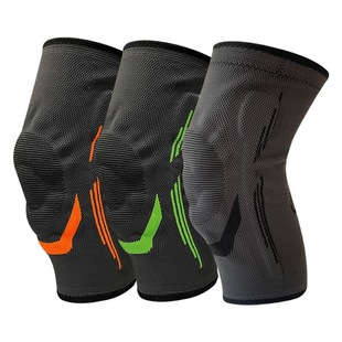 Professional pressurized silicone sports knee pads basketball running nylon knitted warm knee pads outdoor riding knee pads