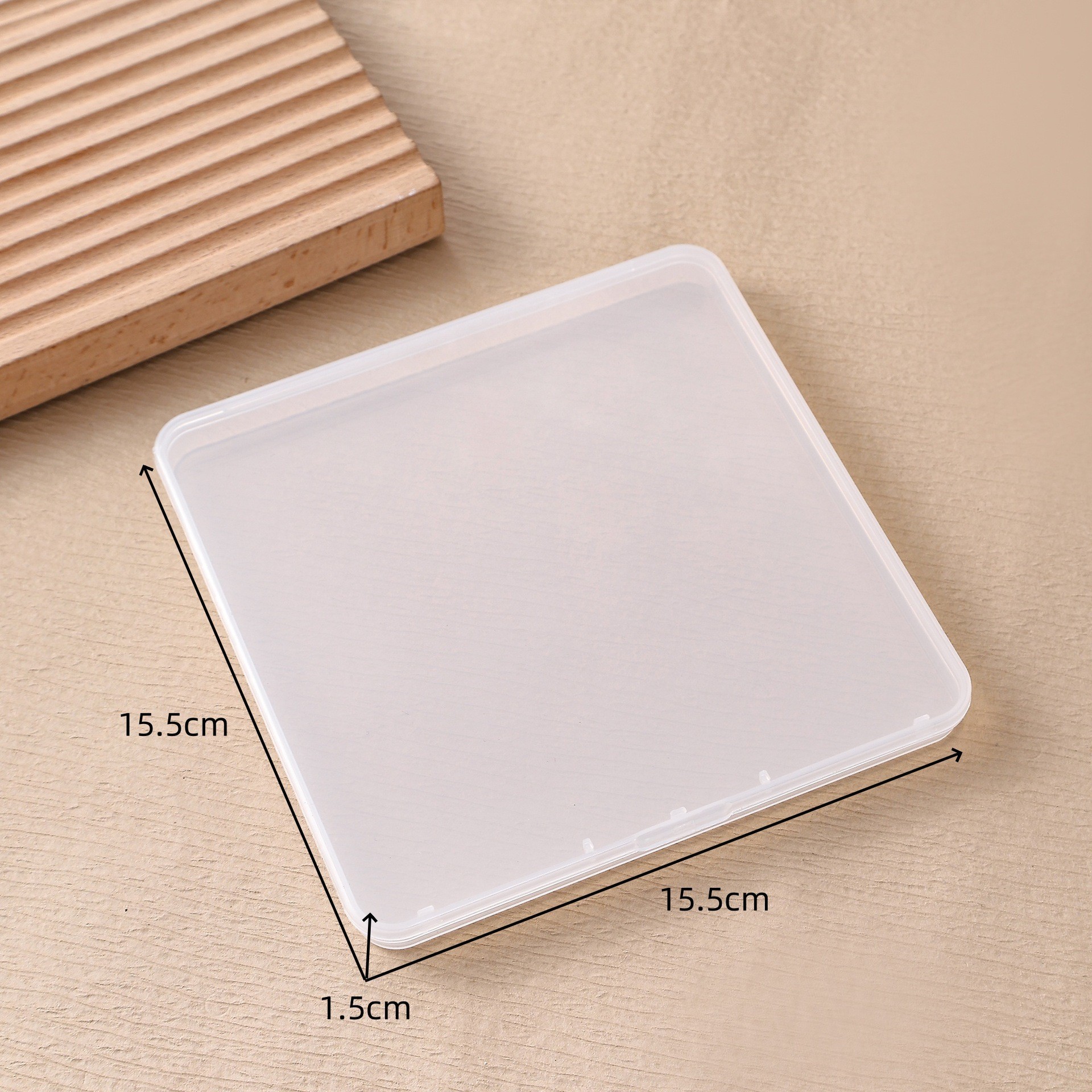 透明プラスチック製の小さな空箱、正方形のビーズボックス、小物包装用プラスチックボックス、石鹸片収納ボックス