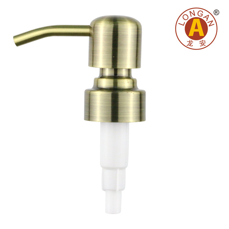 工厂供应F17不锈钢乳液仿古泵头 分装瓶乳液玻璃瓶泵头乳液喷头