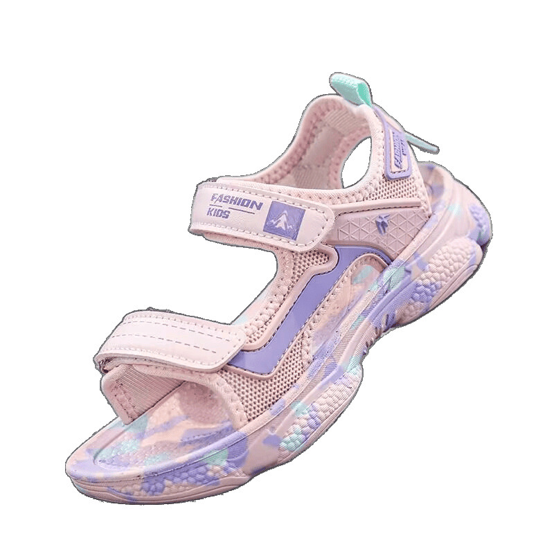 Sandálias de niñas verano 2025 nuevas niñas princesa zapatos de playa zapatos deportivos para niños grandes