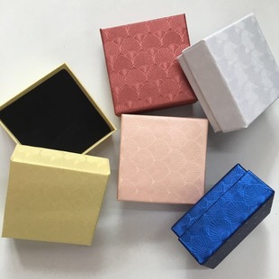 Jewelry Packaging Box Ring Earrings Pendant Set Box Silver Jewelry Pearlescent Paper Box Wholesale Spot