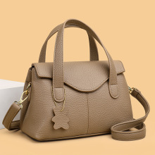 跨境包包女2025新款时尚中年妈妈小手提包大气实用通勤单肩斜挎包