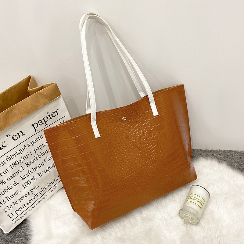 2024 comercio exterior al por mayor nicho de moda cocodrilo bolsas de mujer simple bolsas de viajes bolsas de compras de gran capacidad