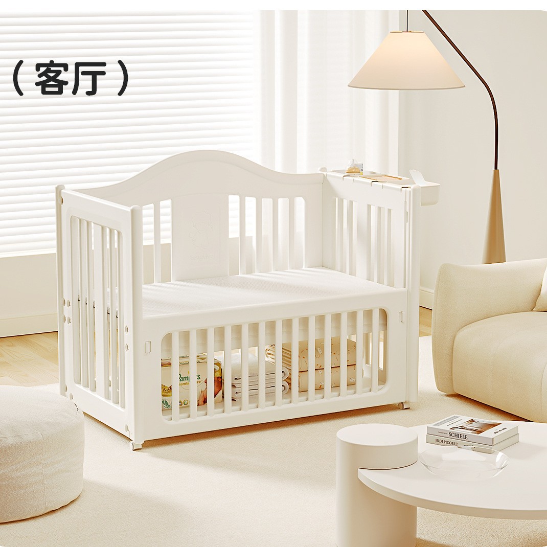 Babyviva Crib Removable Baby Bed Multi-Functional Splicing Bed Cradle Portable Infant and Newborn Special