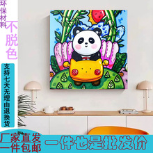 diy�����ͻ��ֹ��滭���ϴ���羳����ľ����ɫ��ͯ������ͨ��è