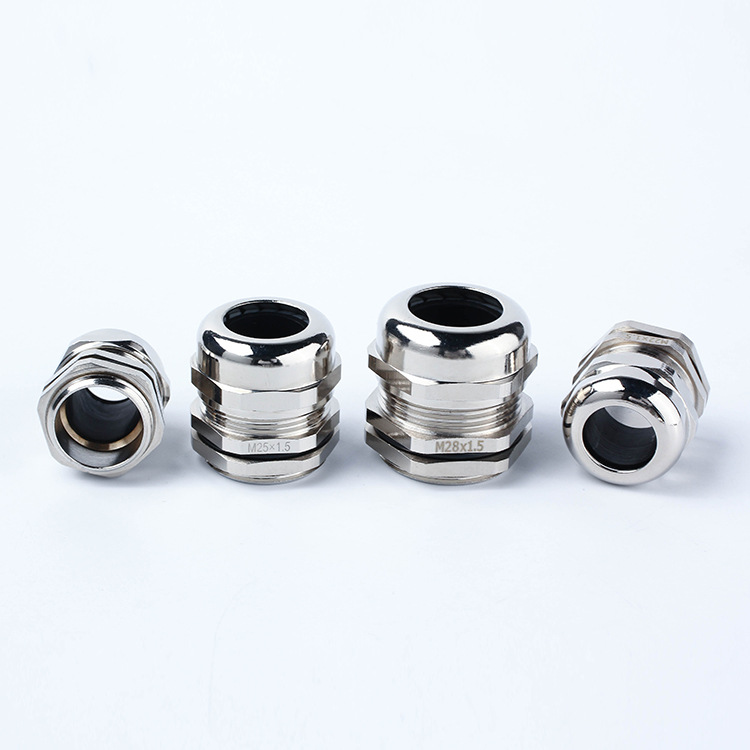 黄铜镀镍电缆防水金属铜电缆防水接头格兰头连接器