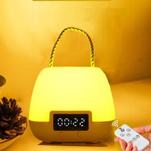 LED手提小夜灯充电式露营户外挂灯 无线遥控时钟台灯户外照明应急