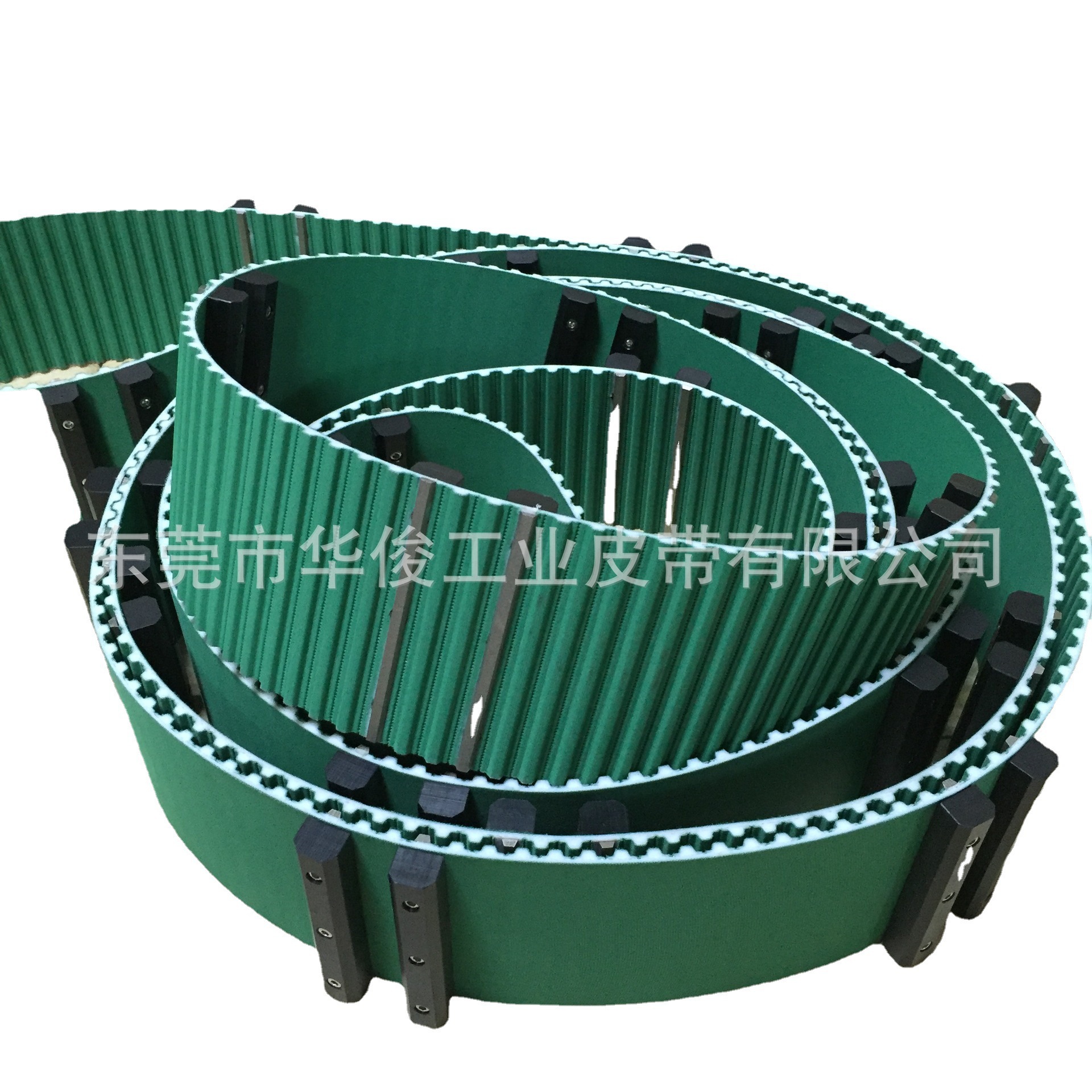 带绿布同步带 低噪音同步带 物料传送带 挡块同步带