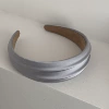 Grey glossy line wide hairband