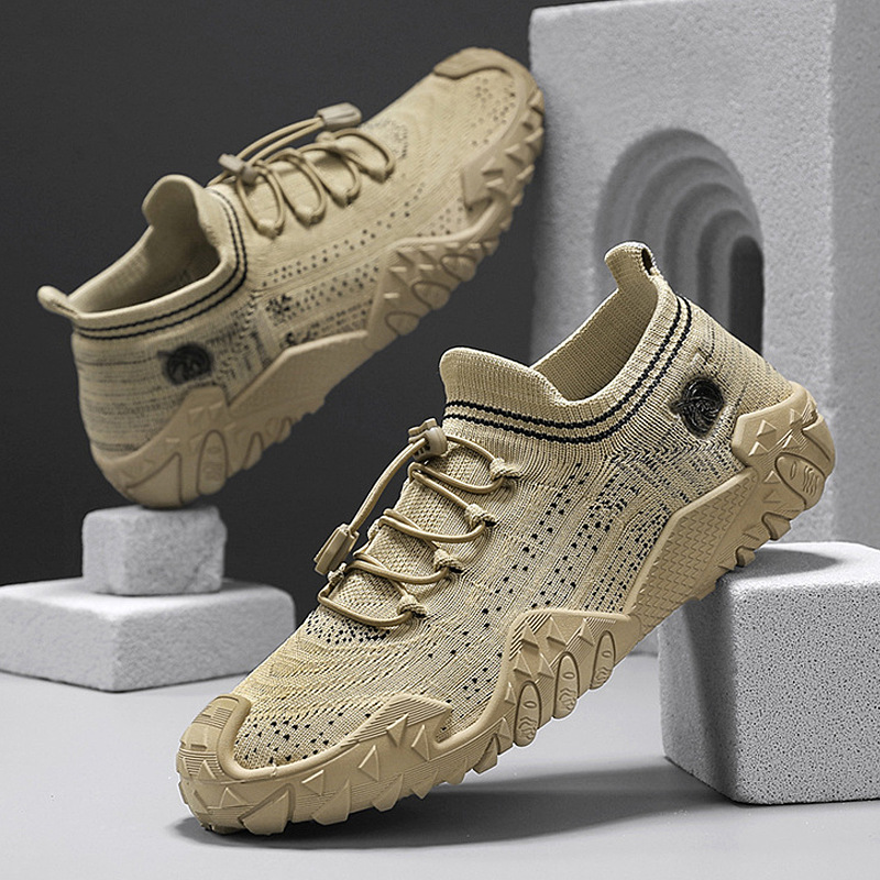 2025 zapatos de verano para hombres nuevos zapatos de malla hueca transpirables zapatos de trabajo para hombres zapatos deportivos antideslizantes zapatos casuales para papá