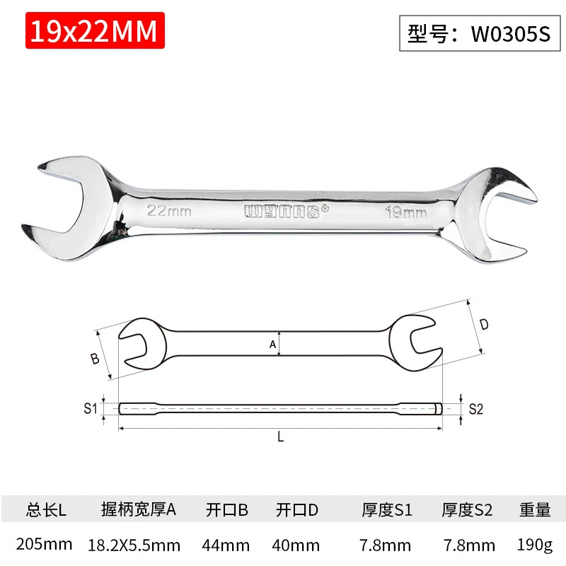 Wrench, set handmade, mirror effect