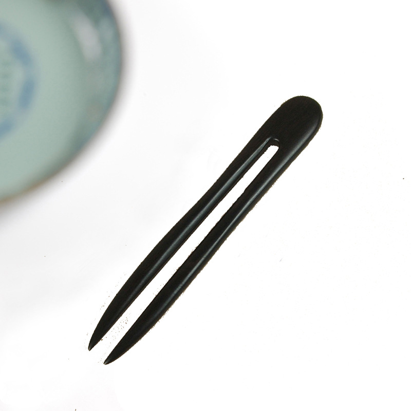 Small u hairpin 13cm ebony