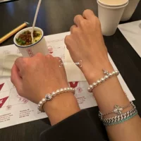 Новый Krolo совместно с Mikimxxx жемчужная рукоятка женщина холодный ветер, продвинутый смысл кольца модной личности ins