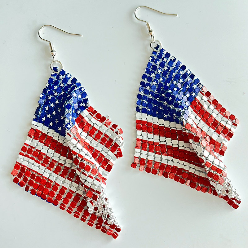 1 Pair Simple Style Classic Style Geometric Printing Pu Leather Drop Earrings display picture 8