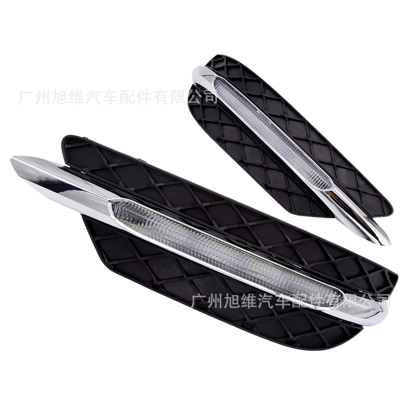 Suitable for Mercedes-Benz C-Class W204 Led Daytime Running Light Assembly Front Bumper Lower Grille Fog Light Modification