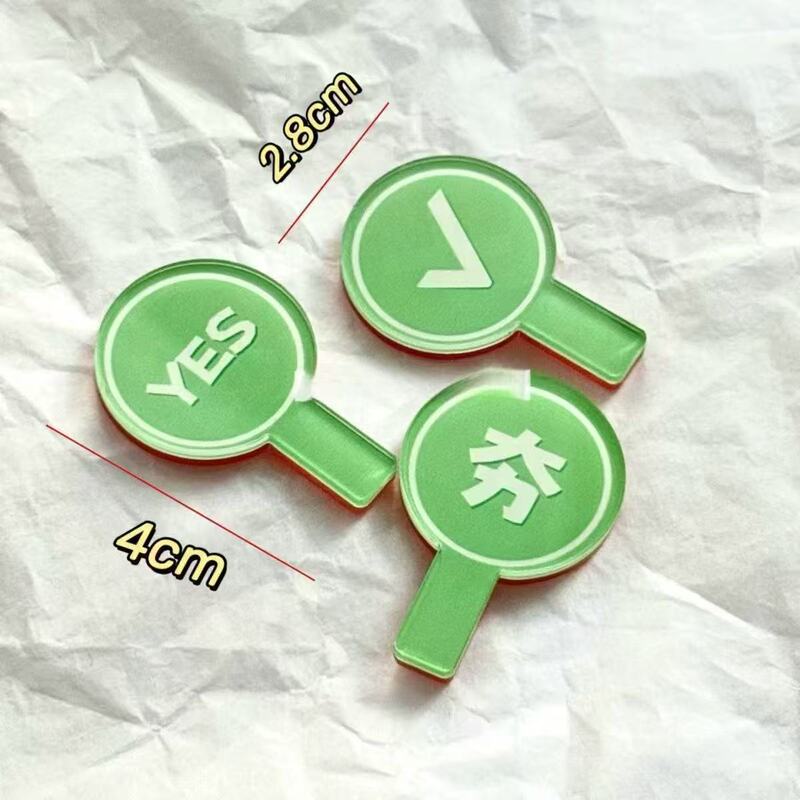 So Cool! Mini Double-Sided Hand-Held Sign Keychain, Creative Check-In Gadget, Acrylic Pendant, Right/Wrong Judge's Card